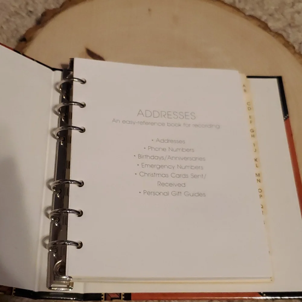 Hallmark Burl Wood Address Book Album